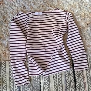 100% cotton long sleeve knot top